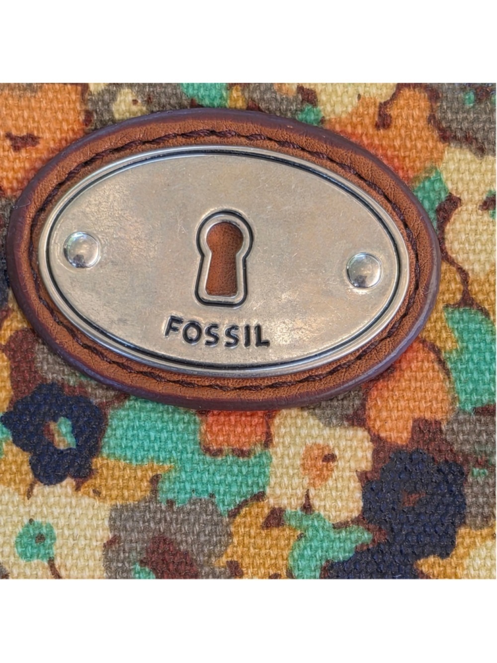 VINTAGE Women's Fossil Key-Per Floral Laptop Case - Picture 3 of 4